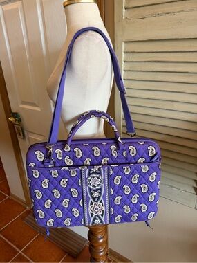 Vera Bradley Purple Paisley Quilted Laptop Bag